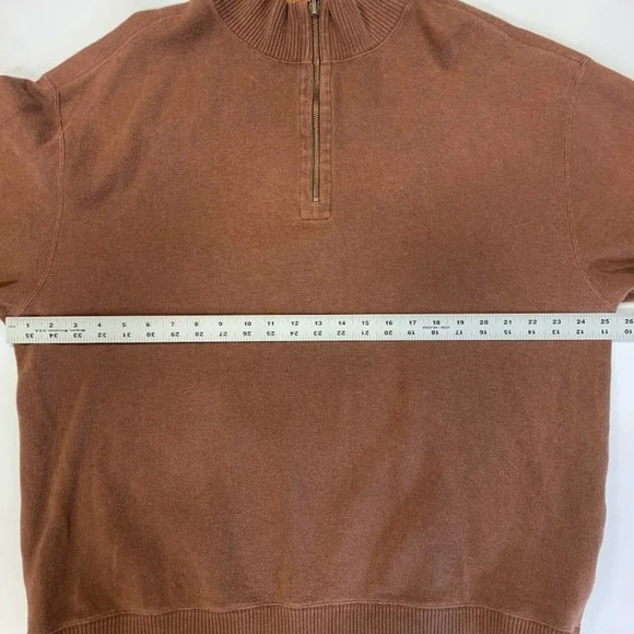 Pendleton Men's Ribbed 1/4 Zip Cotton Mock Neck Long Sleeve Pullover Size XL - Picture 8 of 10